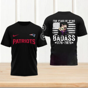 New England Patriots God Bless America 250 Years Freedom Eagle NFL T Shirt