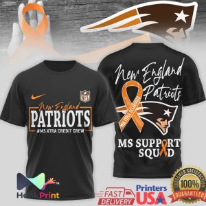 New England Patriots MS Support Squad MS Xtra Credit Crew T Shirt