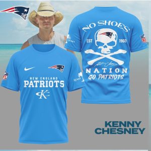 New England Patriots No Shoes Nation Kenny Chesney Fan T Shirt