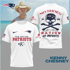 New England Patriots No Shoes Nation Kenny Chesney Fan T Shirt