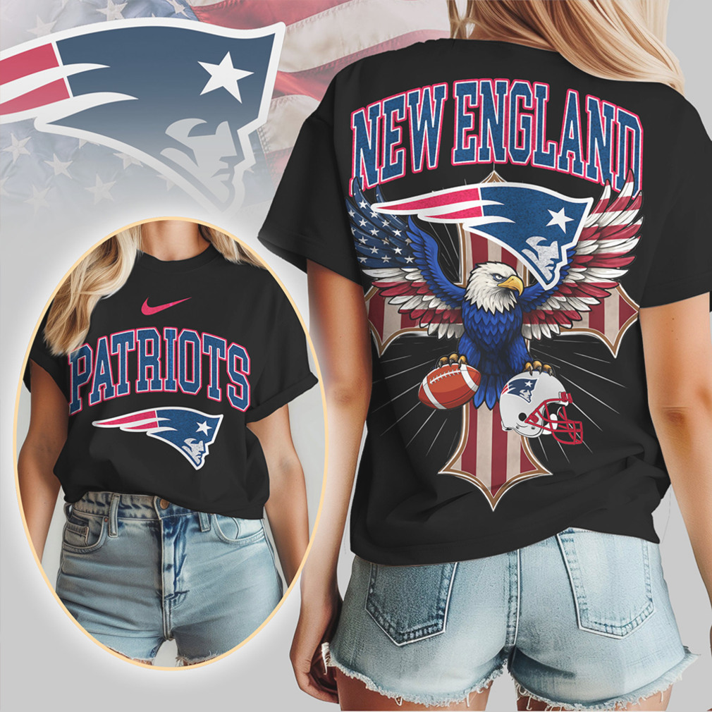 New England Patriots Patriotic Eagle American Flag NFL Football T Shirt New England Patriots Patriotic Eagle American Flag NFL Football T Shirt