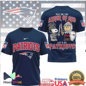New England Patriots Peanuts Snoopy Put On The Armor Of God Shirt