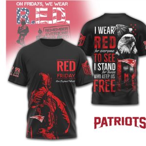 New England Patriots R.E.D. Friday Remember Everyone Deployed T Shirt New England Patriots R.E.D. Friday Remember Everyone Deployed T Shirt