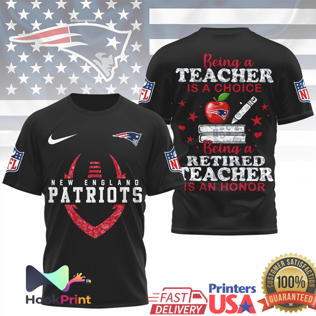 New England Patriots Retired Teacher Honor NFL T Shirt New England Patriots Retired Teacher Honor NFL T Shirt