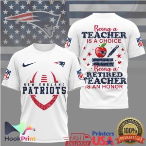 New England Patriots Retired Teacher Honor NFL T Shirt