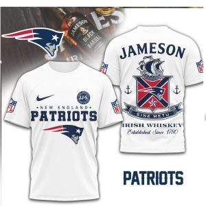New England Patriots x Jameson Irish Whiskey Sine Metu T Shirt