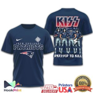 New England Patriots x KISS Dressed to Kill Collaboration T Shirt New England Patriots x KISS Dressed to Kill Collaboration T Shirt