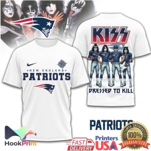 New England Patriots x KISS Dressed to Kill Collaboration T Shirt