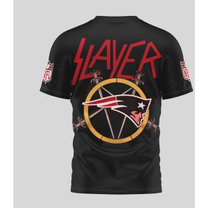 New England Patriots x Slayer Thrash Metal T Shirt