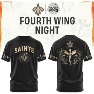 New Orleans Saints Fourth Wing Night Fantasy Dragon Football T Shirt
