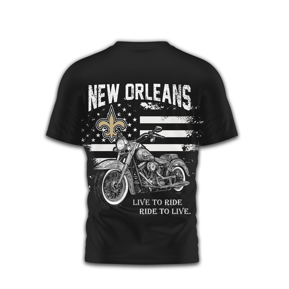 New Orleans Saints Motorcycle Shirt Biker Pistons Team Logo NFL Shirt New Orleans Saints Motorcycle Shirt Biker Pistons Team Logo NFL Shirt