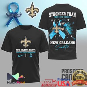 New Orleans Saints Stronger Than Prostate Cancer Awareness T Shirt New Orleans Saints Stronger Than Prostate Cancer Awareness T Shirt
