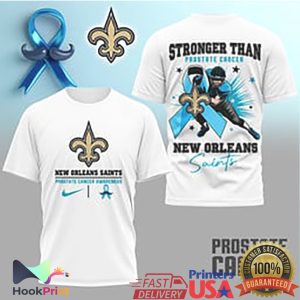 New Orleans Saints Stronger Than Prostate Cancer Awareness T Shirt