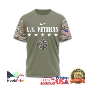 New Orleans Saints U.S. Veteran Salute To Service Camo T Shirt