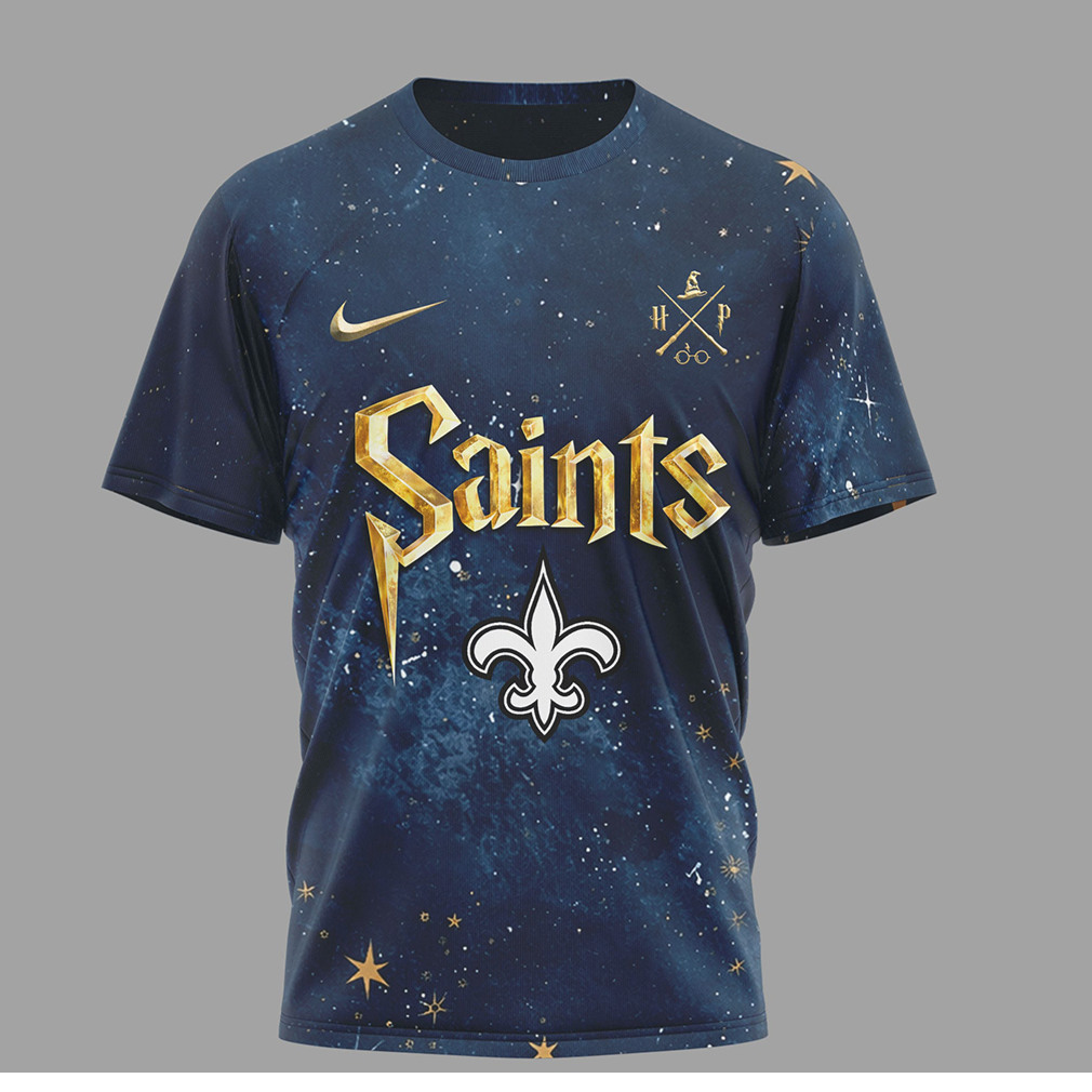 New Orleans Saints x Harry Potter 25 Years of Magic Galaxy T Shirt New Orleans Saints x Harry Potter 25 Years of Magic Galaxy T Shirt