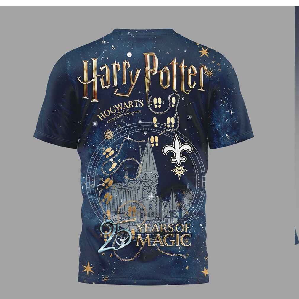 New Orleans Saints x Harry Potter 25 Years of Magic Galaxy T Shirt New Orleans Saints x Harry Potter 25 Years of Magic Galaxy T Shirt
