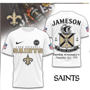 New Orleans Saints x Jameson Irish Whiskey Sine Metu T Shirt