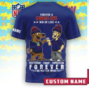 New York Giants Scooby Doo Custom Name Forever Fan Performance Shirt New York Giants Scooby Doo Custom Name Forever Fan Performance Shirt