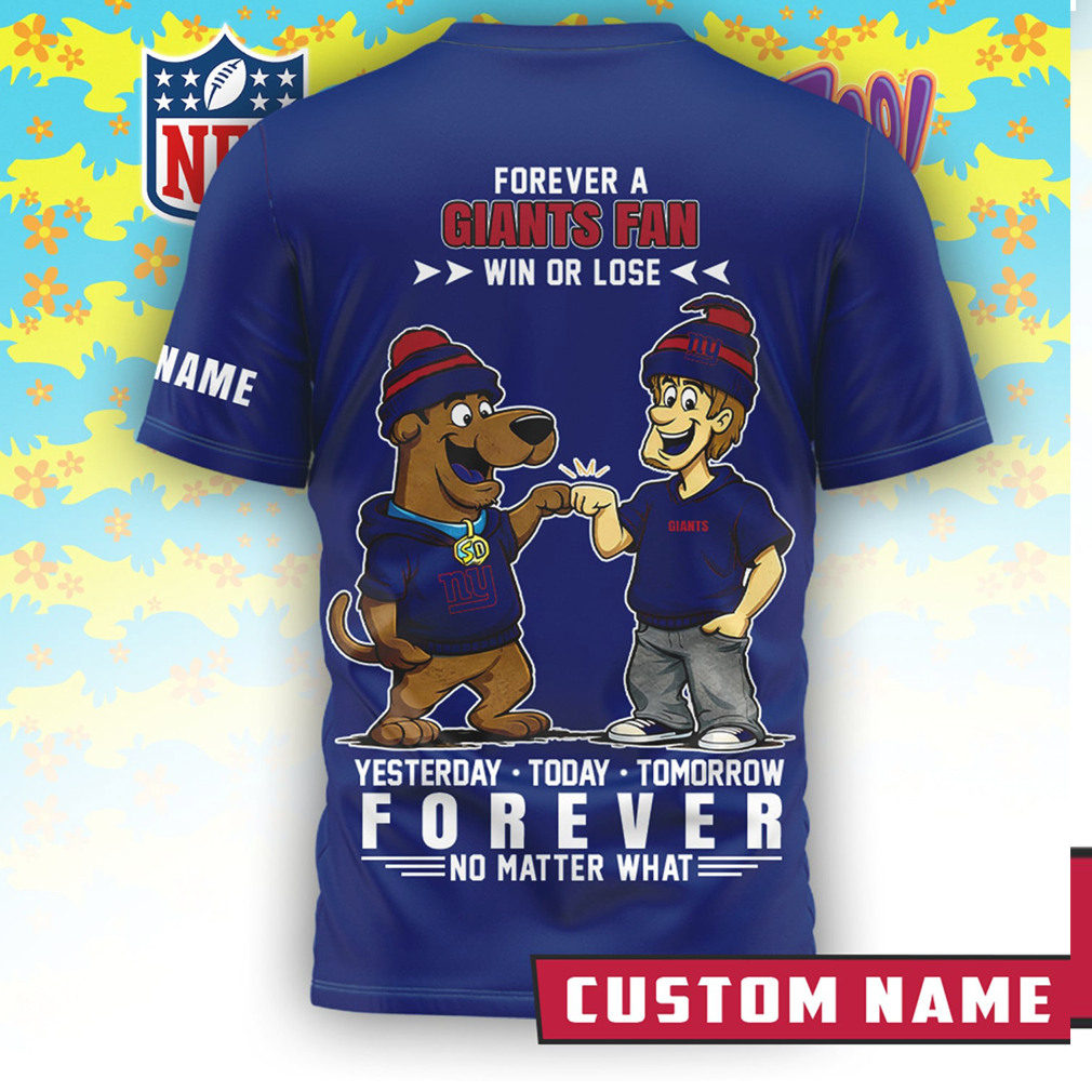 New York Giants Scooby Doo Custom Name Forever Fan Performance Shirt New York Giants Scooby Doo Custom Name Forever Fan Performance Shirt