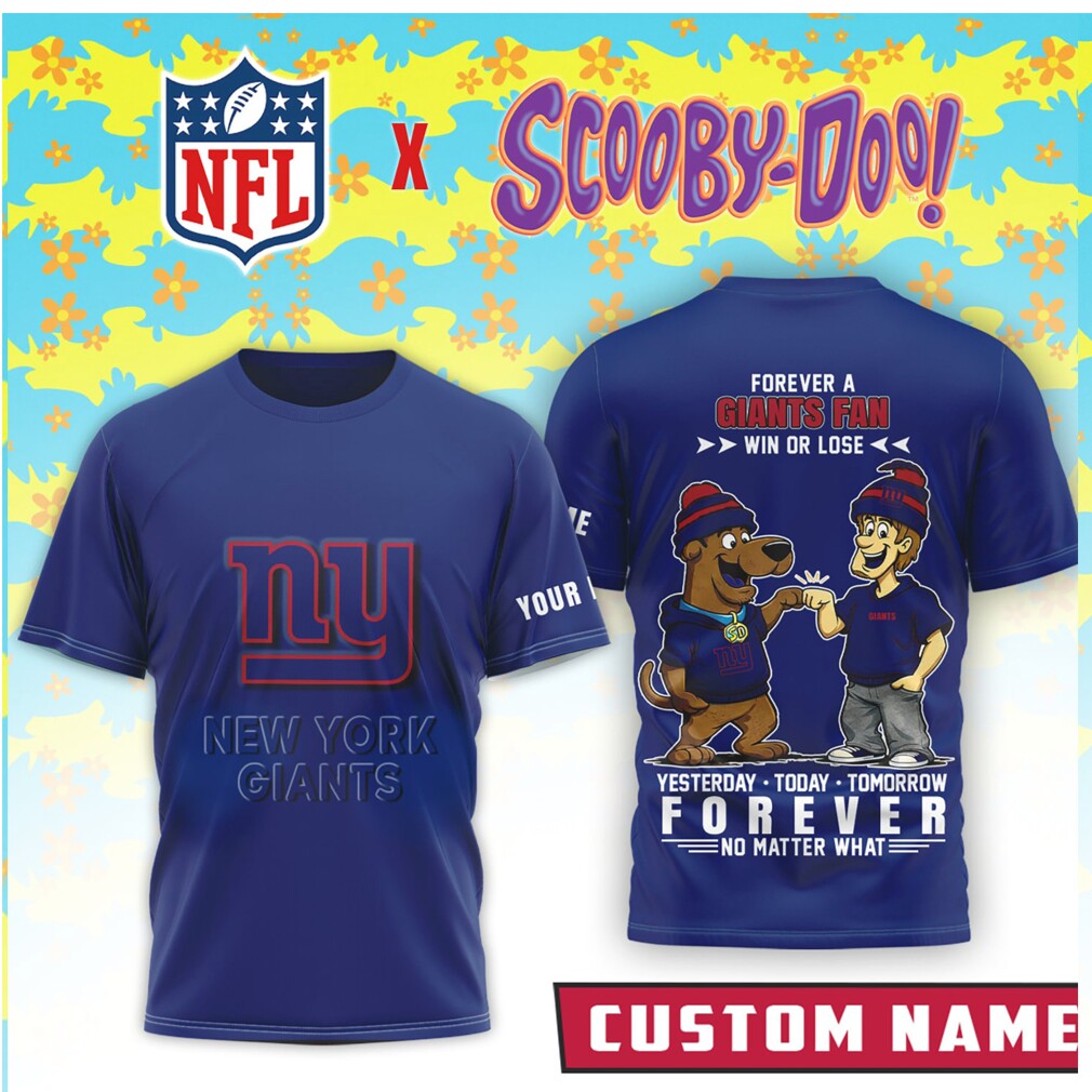 New York Giants Scooby Doo Custom Name Forever Fan Performance Shirt New York Giants Scooby Doo Custom Name Forever Fan Performance Shirt