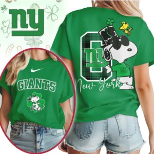 New York Giants Snoopy Shamrock St. Paddy’s Day Fan NFL Football T Shirt New York Giants Snoopy Shamrock St. Paddy’s Day Fan NFL Football T Shirt