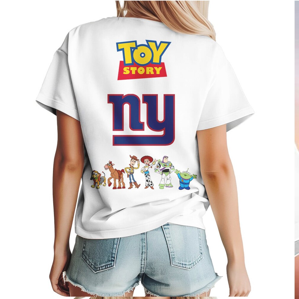 New York Giants Toy Story Woody & Buzz NFL Fan T Shirt New York Giants Toy Story Woody & Buzz NFL Fan T Shirt