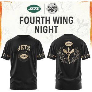 New York Jets Fourth Wing Night Dragon Rider Fantasy Football T Shirt