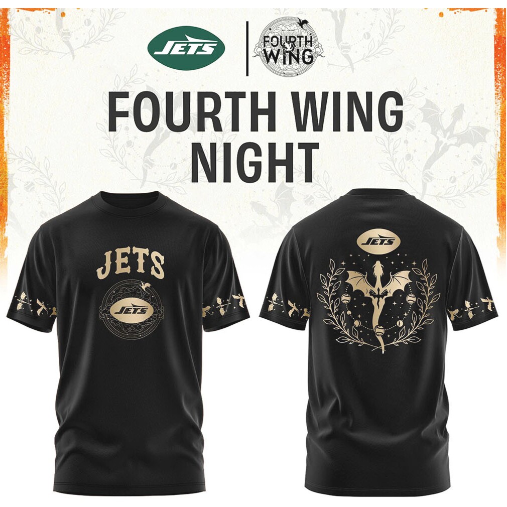 New York Jets Fourth Wing Night Dragon Rider Fantasy Football T Shirt New York Jets Fourth Wing Night Dragon Rider Fantasy Football T Shirt