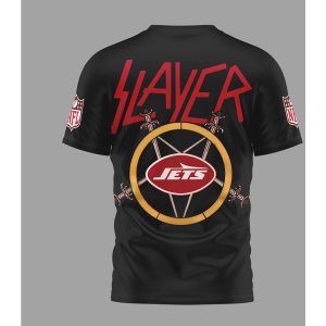New York Jets x Slayer Heavy Metal Football T Shirt