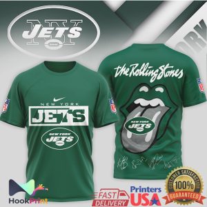 New York Jets x The Rolling Stones Tongue Logo Signature T Shirt New York Jets x The Rolling Stones Tongue Logo Signature T Shirt