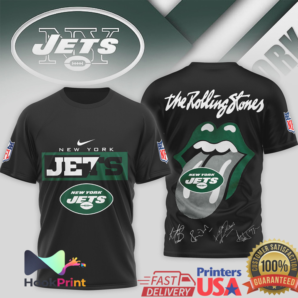 New York Jets x The Rolling Stones Tongue Logo Signature T Shirt New York Jets x The Rolling Stones Tongue Logo Signature T Shirt