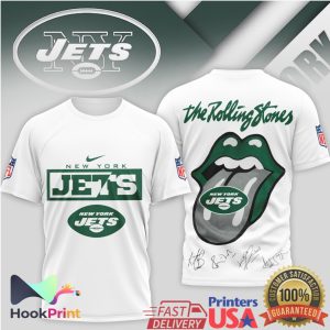 New York Jets x The Rolling Stones Tongue Logo Signature T Shirt