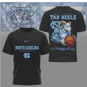 North Carolina Tar Heels Basketball “Carolina Fever” Ram Mascot Graphic T Shirt