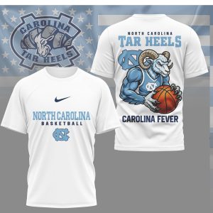 North Carolina Tar Heels Basketball “Carolina Fever” Ram Mascot Graphic T Shirt