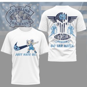 North Carolina Tar Heels Just Hate Us Dabbing Ram Mascot Graphic T Shirt North Carolina Tar Heels Just Hate Us Dabbing Ram Mascot Graphic T Shirt