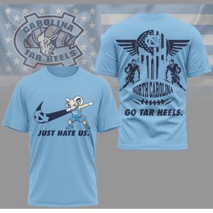 North Carolina Tar Heels Just Hate Us Dabbing Ram Mascot Graphic T Shirt