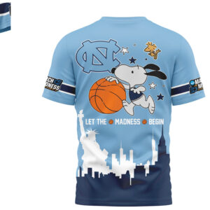 North Carolina Tar Heels Snoopy March Madness 2026 Basketball NFL Shirt