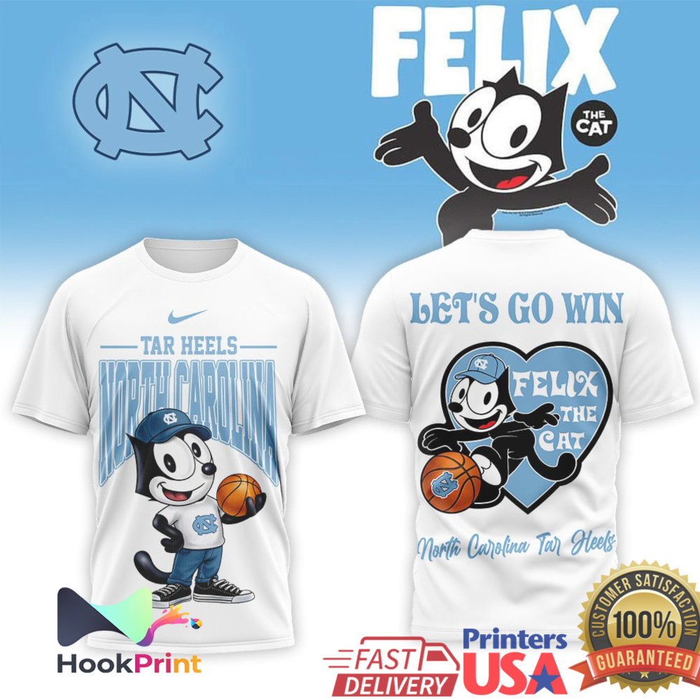 North Carolina Tar Heels x Felix the Cat Basketball Graphic T Shirt North Carolina Tar Heels x Felix the Cat Basketball Graphic T Shirt