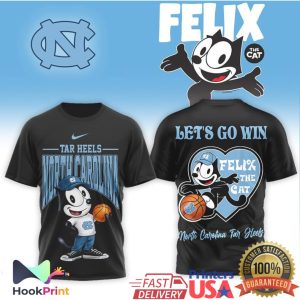 North Carolina Tar Heels x Felix the Cat Basketball Graphic T Shirt
