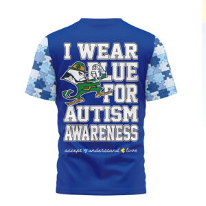 Notre Dame Fighting Irish I Wear Blue For Autism Awareness T Shirt Notre Dame Fighting Irish I Wear Blue For Autism Awareness T Shirt