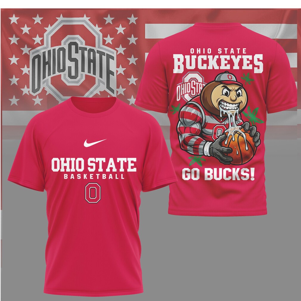 Ohio State Buckeyes Basketball Go Bucks Brutus Mascot T Shirt Ohio State Buckeyes Basketball Go Bucks Brutus Mascot T Shirt