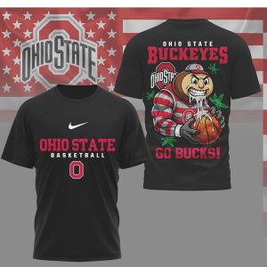 Ohio State Buckeyes Basketball Go Bucks Brutus Mascot T Shirt