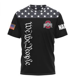 Ohio State Buckeyes Custom Name Brutus We The People US Flag T Shirt