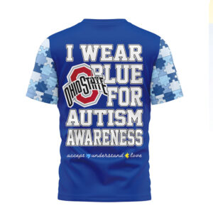 Ohio State Buckeyes I Wear Blue For Autism Awareness T Shirt Ohio State Buckeyes I Wear Blue For Autism Awareness T Shirt