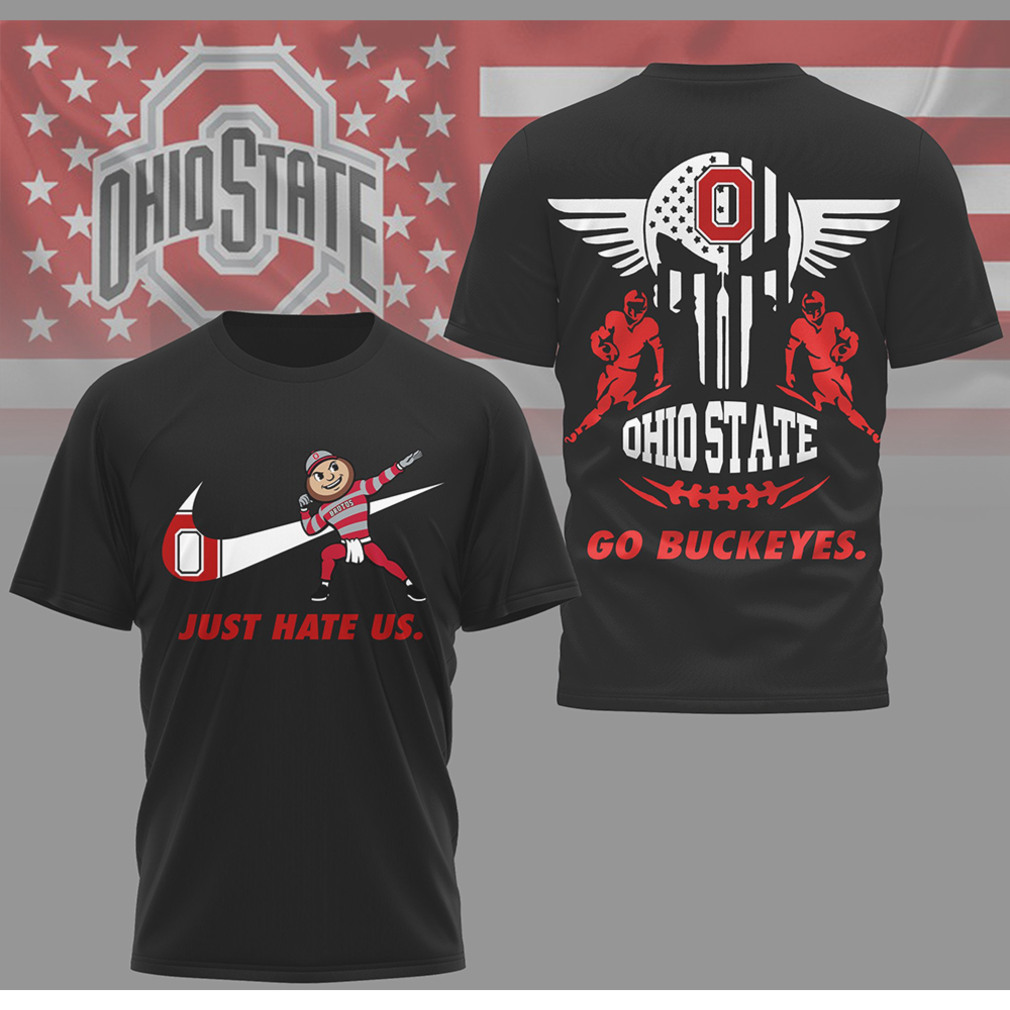 Ohio State Buckeyes “Just Hate Us” Brutus Dabbing NCAA Rivalry T Shirt Ohio State Buckeyes “Just Hate Us” Brutus Dabbing NCAA Rivalry T Shirt