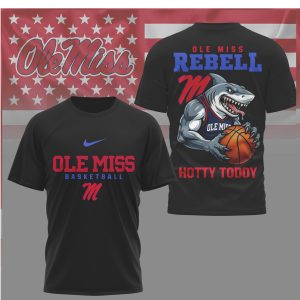 Ole Miss Rebels Basketball Hotty Toddy Shark Mascot T Shirt