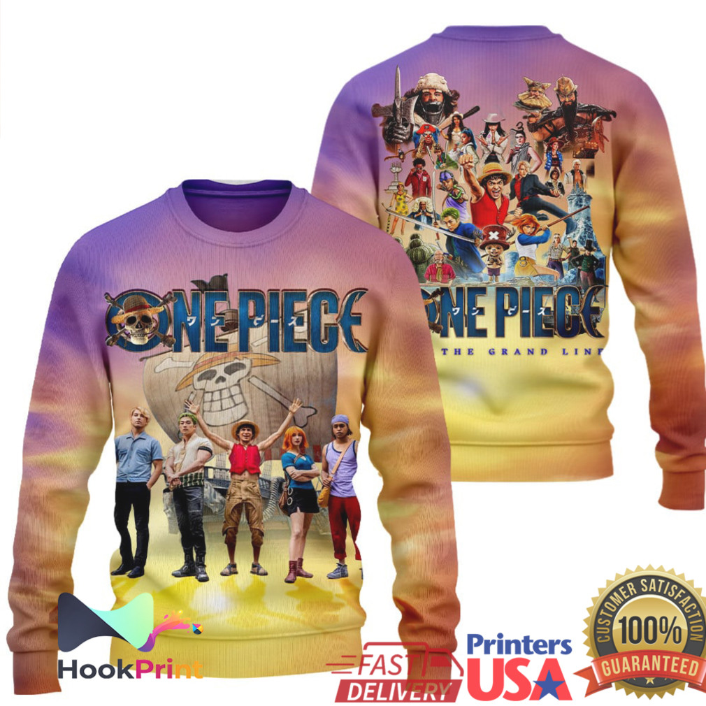 One Piece Live Action Netflix Series Cast “Into The Grand Line” All Over Print Shirt One Piece Live Action Netflix Series Cast “Into The Grand Line” All Over Print Shirt