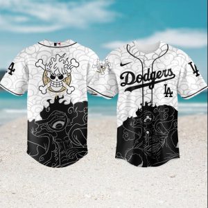One Piece Monkey D. Luffy Gear 5 x LA Dodgers Custom Baseball Sun God Nika T Shirt One Piece Monkey D. Luffy Gear 5 x LA Dodgers Custom Baseball Sun God Nika T Shirt