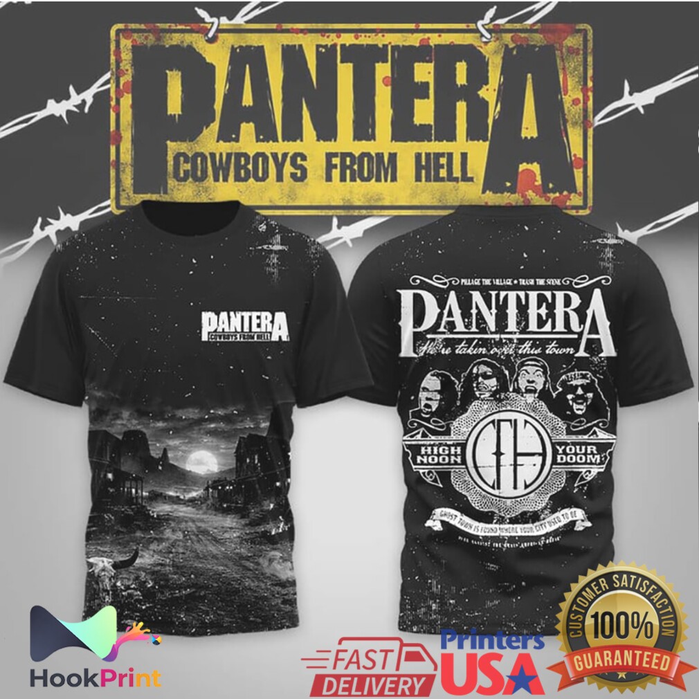 Pantera Cowboys From Hell High Noon Your Doom All Over Print Band Shirt Pantera Cowboys From Hell High Noon Your Doom All Over Print Band Shirt