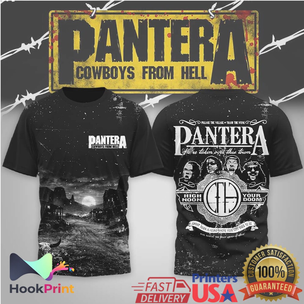 Pantera Cowboys From Hell High Noon Your Doom All Over Print Band Shirt Pantera Cowboys From Hell High Noon Your Doom All Over Print Band Shirt